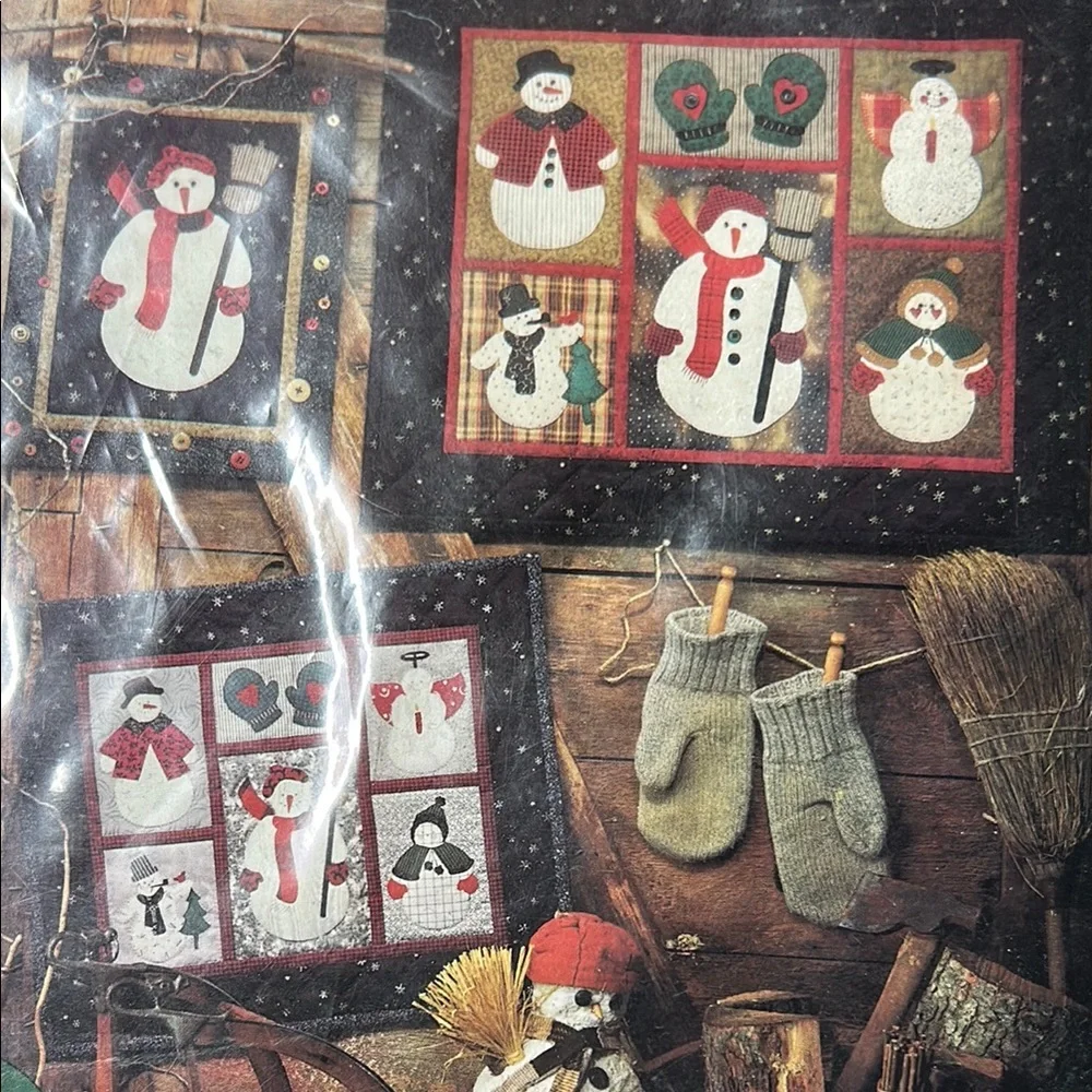 VTG Unused Craft Pattern by Debbie Mumm - 3 Snowman Samplers